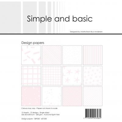 Simple and Basic Paper Pad Designpapier - Basic Rosa
